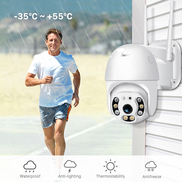 1080P outdoor high speed dome Wifi audio PTZ home monitoring ONVIF camera